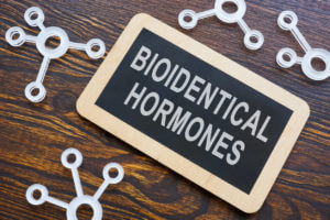 Plate Bioidentical hormones and chemical models from plastic